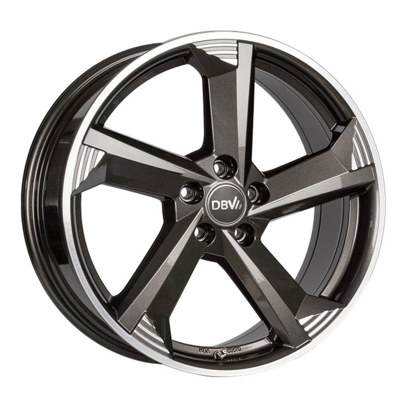 DBV TORINO III anthrazit glänzend front poliert 8.0Jx18 5x114.3 ET40