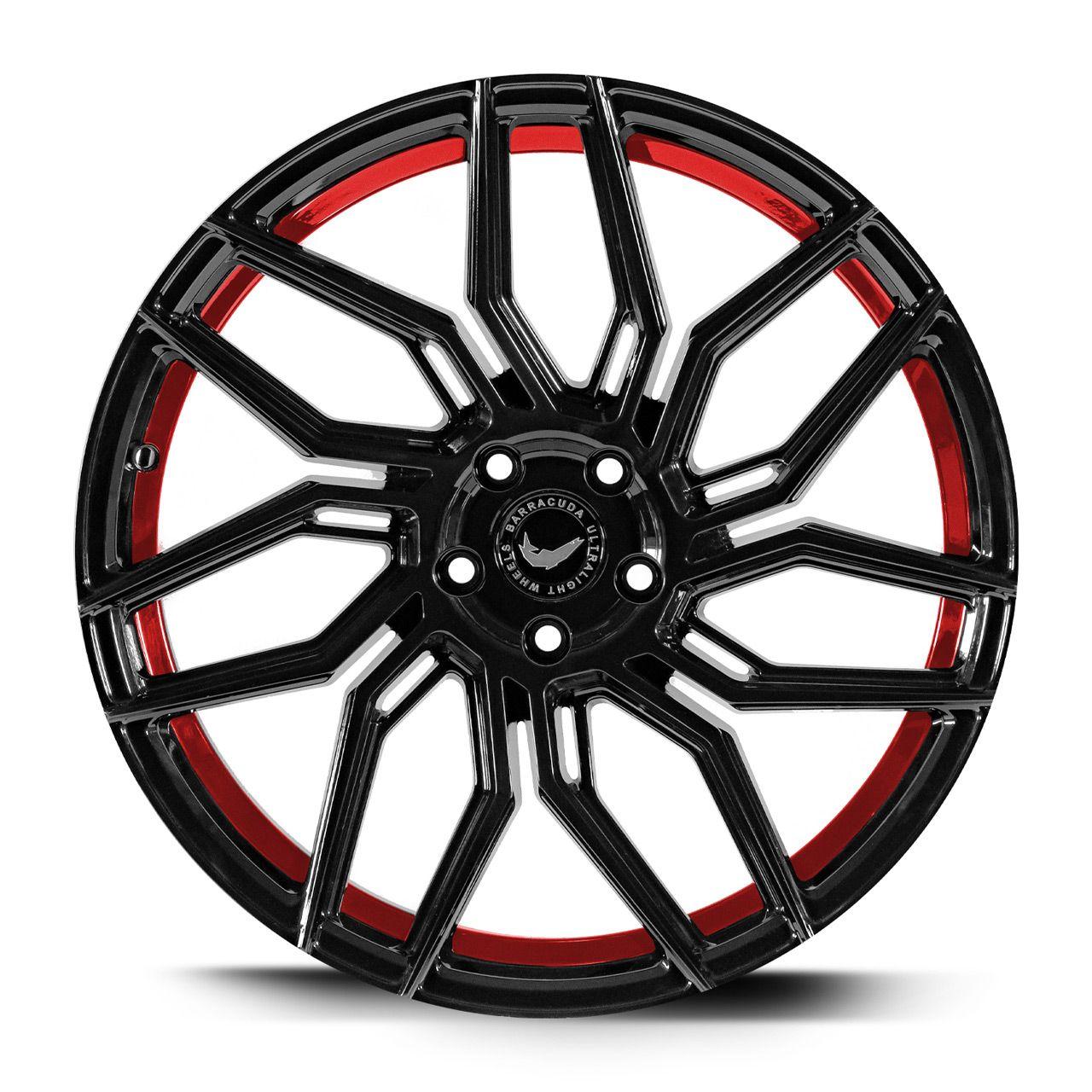 BARRACUDA DRAGOON Higloss-Black undercut Trimline red 8.5Jx20 5x112 ET43