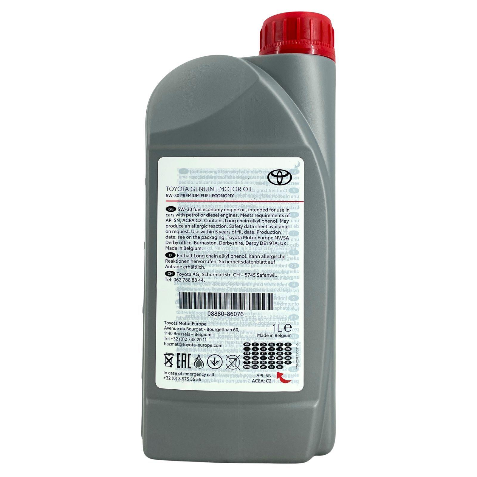 Toyota Premium Fuel Economy 5W-30 12x1 Liter