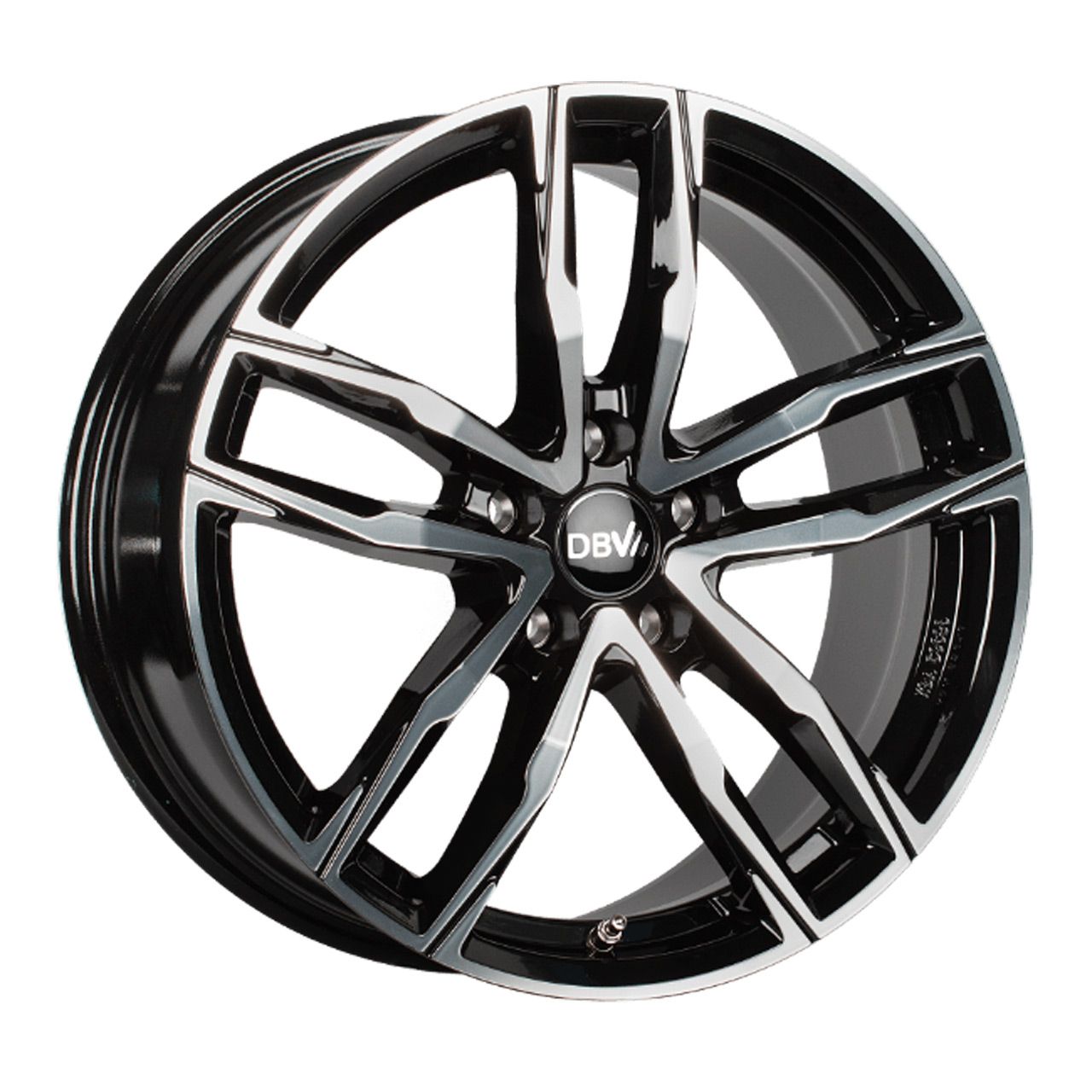 DBV VIENNA II schwarz glänzend frontpoliert 8.5Jx20 5x112 ET42