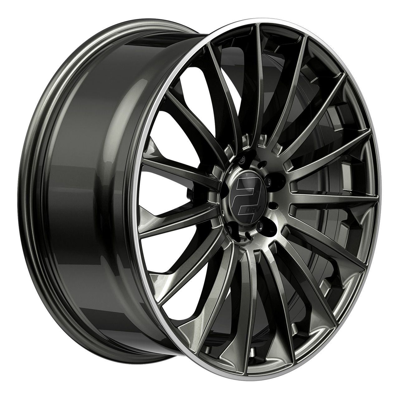 WHEELWORLD-2DRV WH39 dark gunmetal full painted with full machined lip 9.5Jx22 5x112 ET42