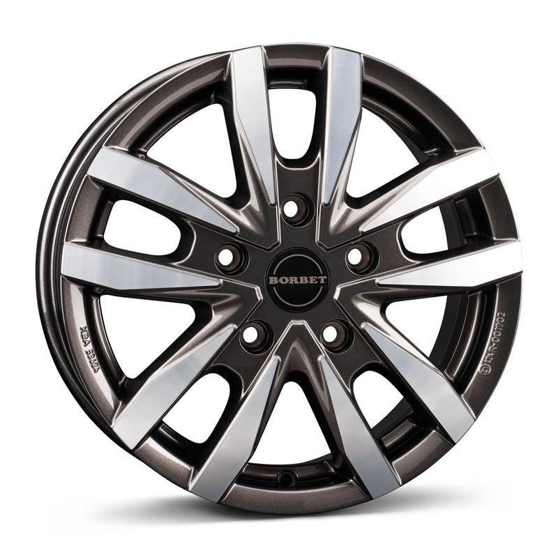 BORBET DESIGN CW5 mistral anthrazit glänzend poliert 7.5Jx18 5x120 ET43