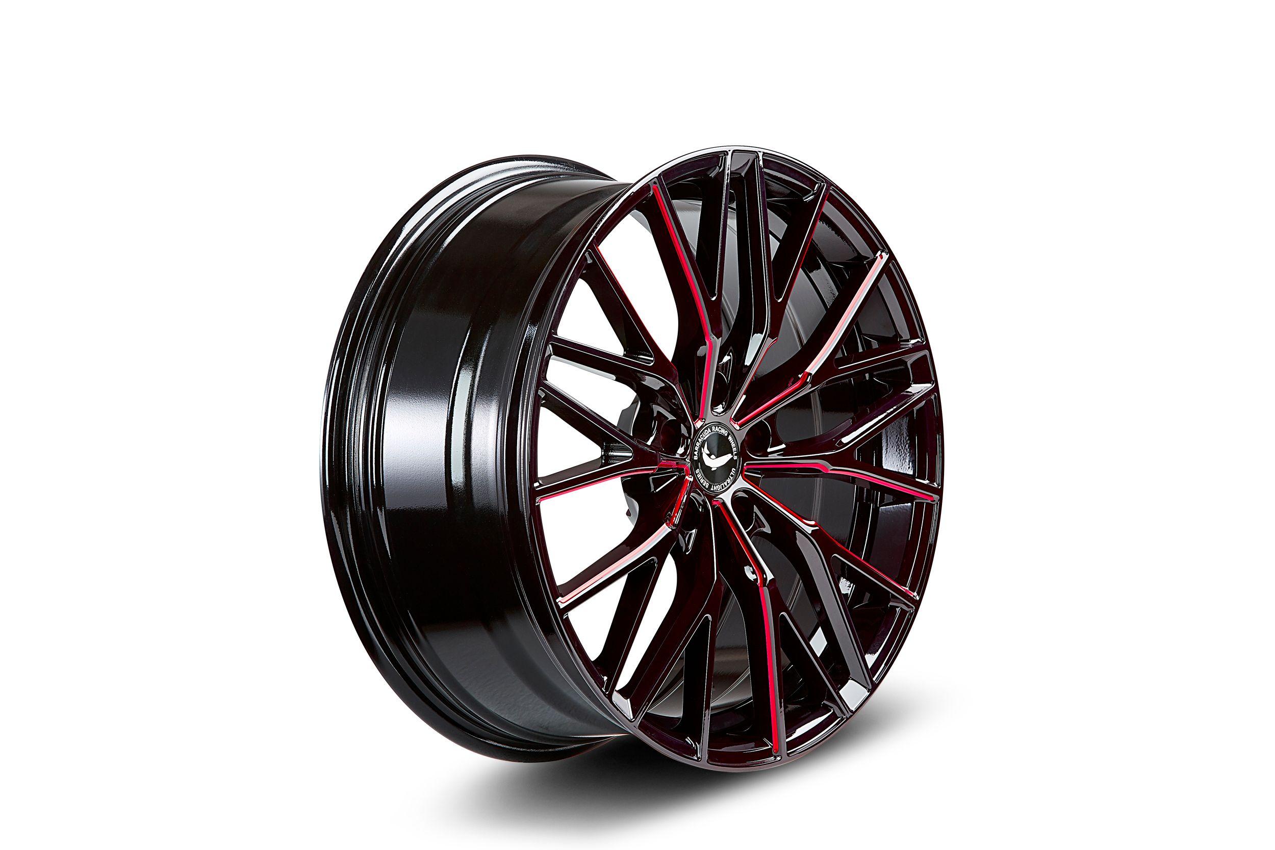 BARRACUDA PROJECT 3.0 black gloss flashred 8.5Jx20 5x110 ET30