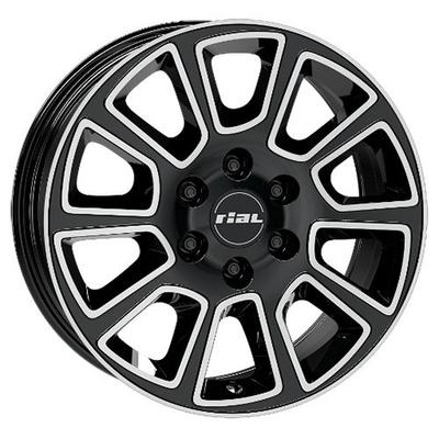 RIAL TRANSPORTER 2 diamantschwarz frontpoliert 7.0Jx17 5x160 ET55