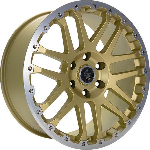 ETABETA COMBAT CV gold matt lip + cap polished 8.0Jx18 5x160 ET50