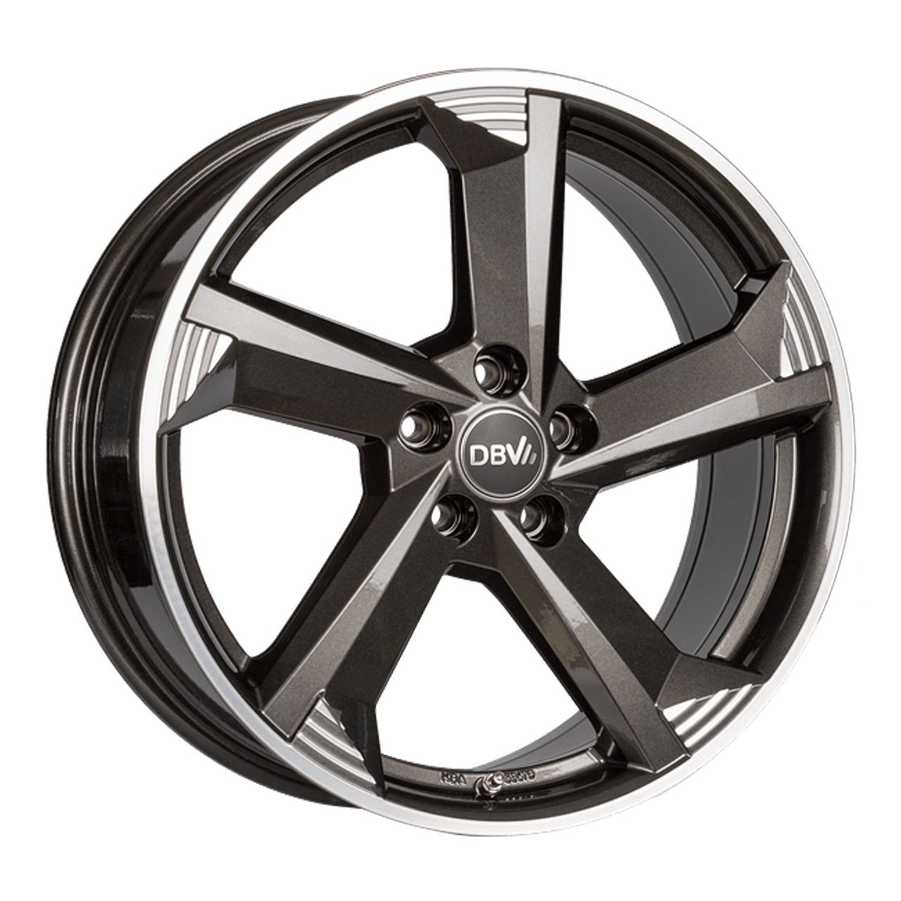 DBV TORINO III anthrazit glänzend front poliert 8.5Jx20 5x112 ET30
