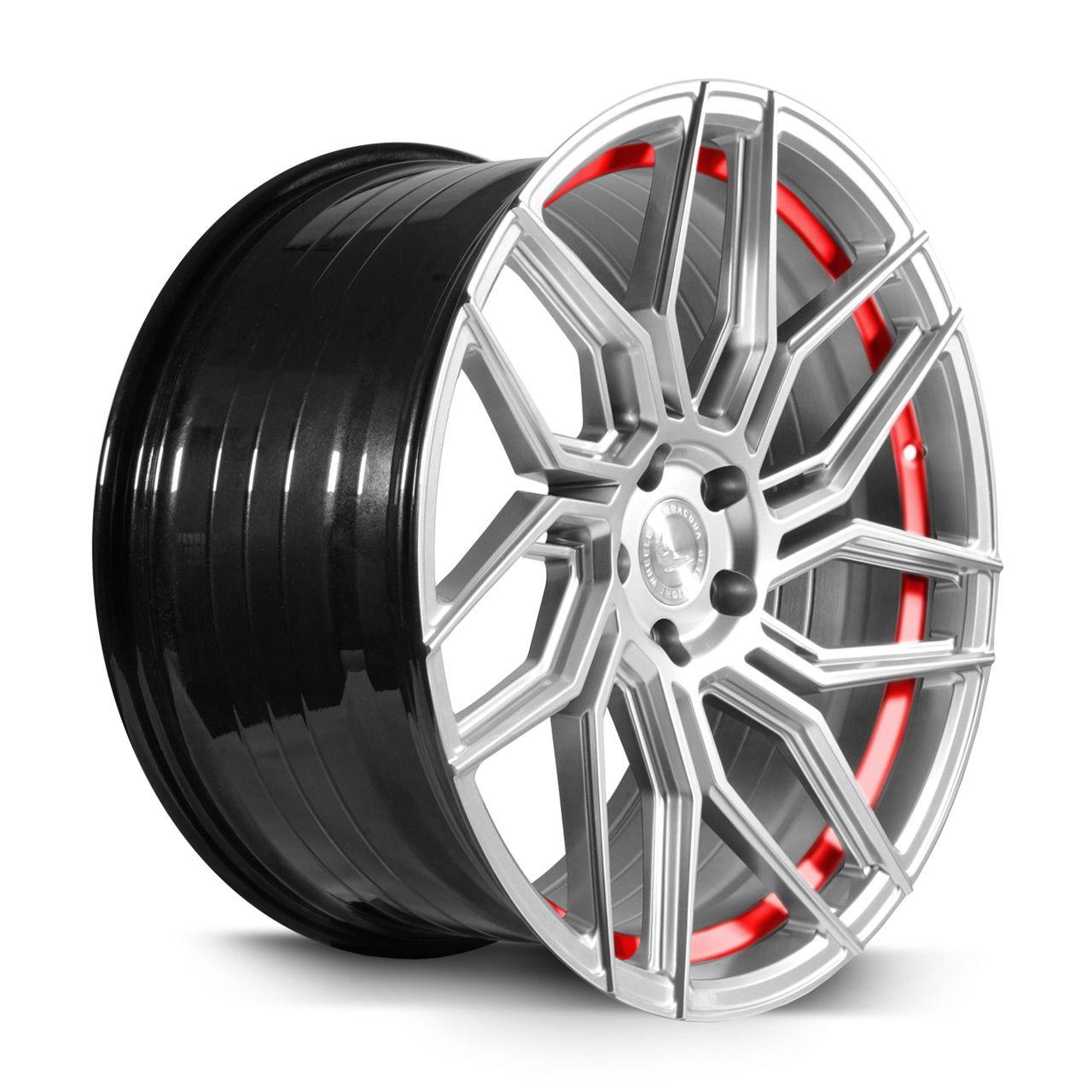 BARRACUDA DRAGOON Silver undercut Trimline red 9.0Jx19 5x112 ET40