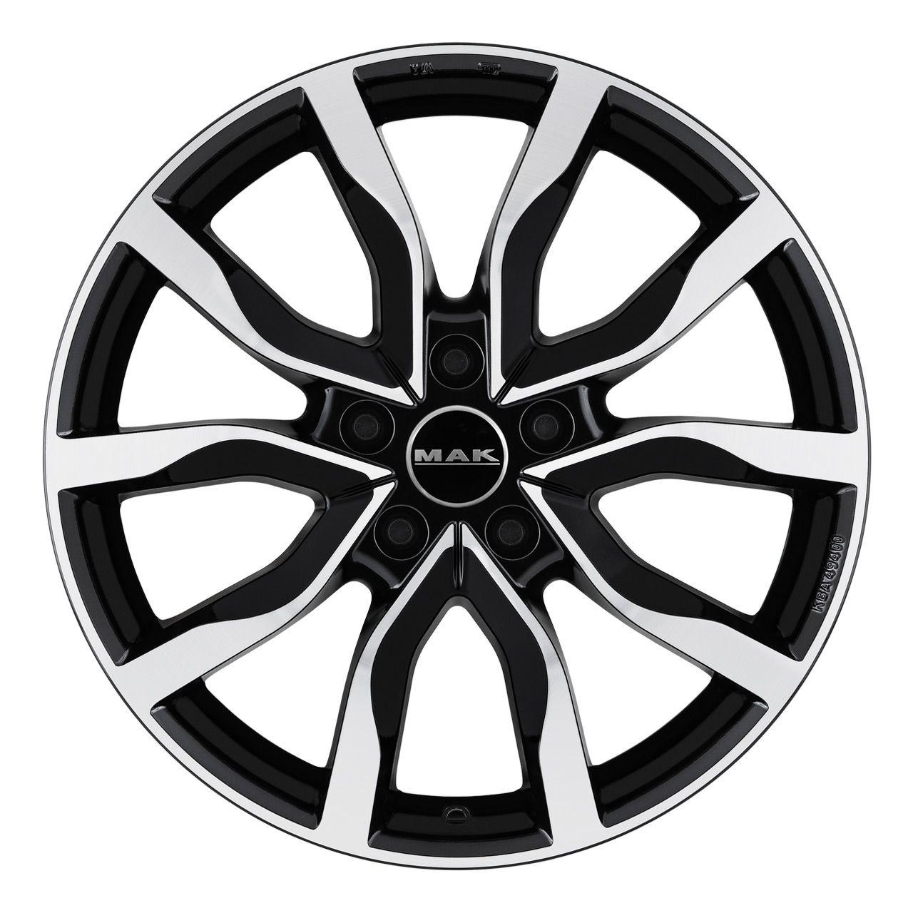 MAK HIGHLANDS schwarz spiegelpoliert 9.5Jx20 5x120 ET40