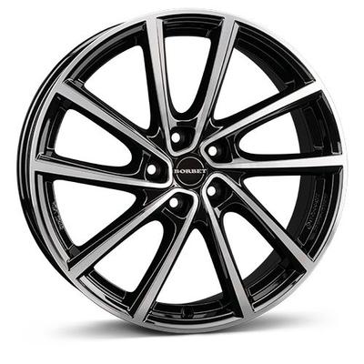 BORBET DESIGN V black polished glossy 7.0Jx19 5x108 ET38