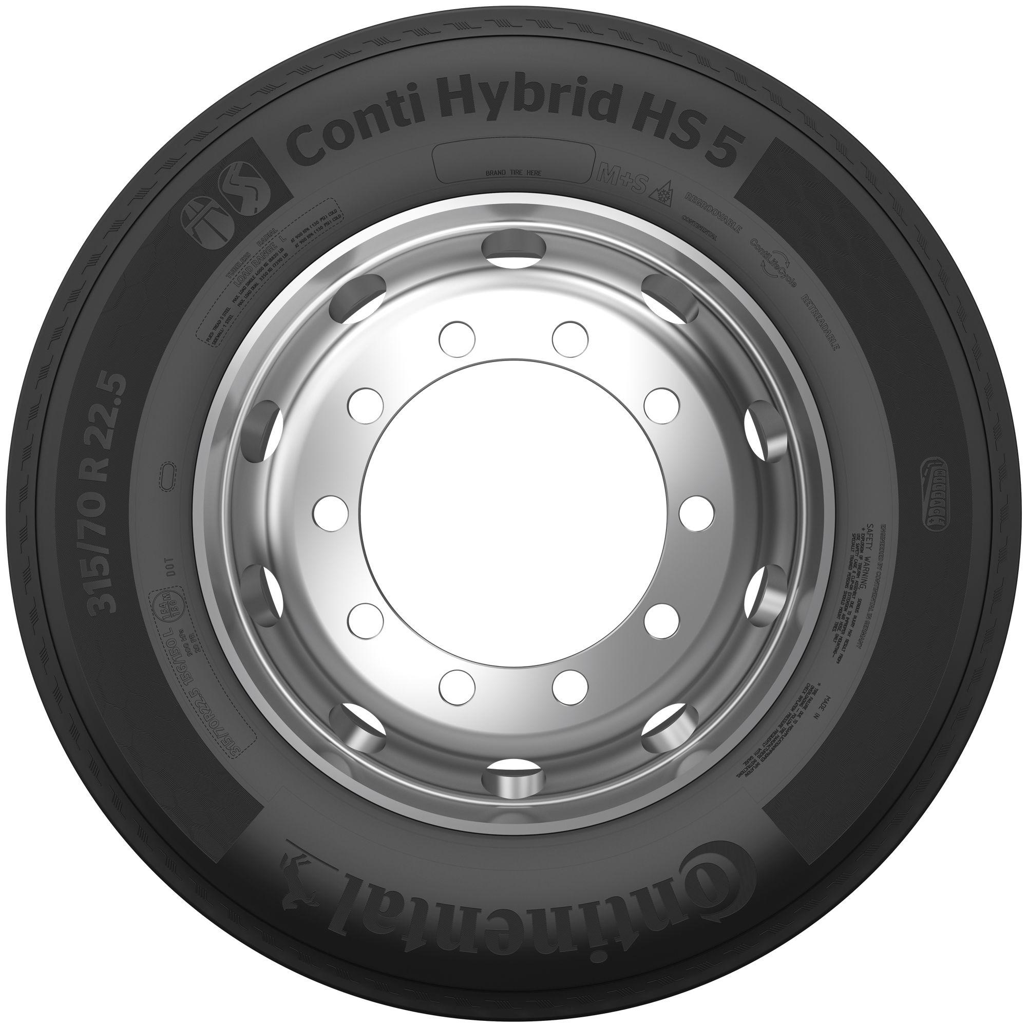 CONTINENTAL 385/55 R 22.5 TL 160K/158L CONTI HYBRID HS5 20PR M+S 3PMSF LRL
