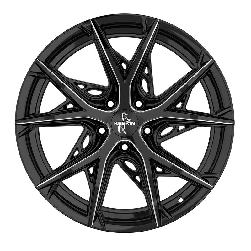 KESKIN WHEELS KT24C THUNDER black secret diamond 8.5Jx19 5x112 ET30
