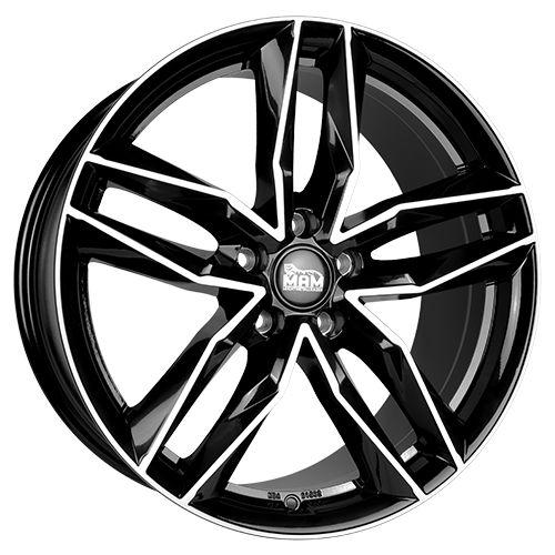 MAM WHEELS MAM RS3 schwarz frontpoliert 8.5Jx19 5x112 ET30
