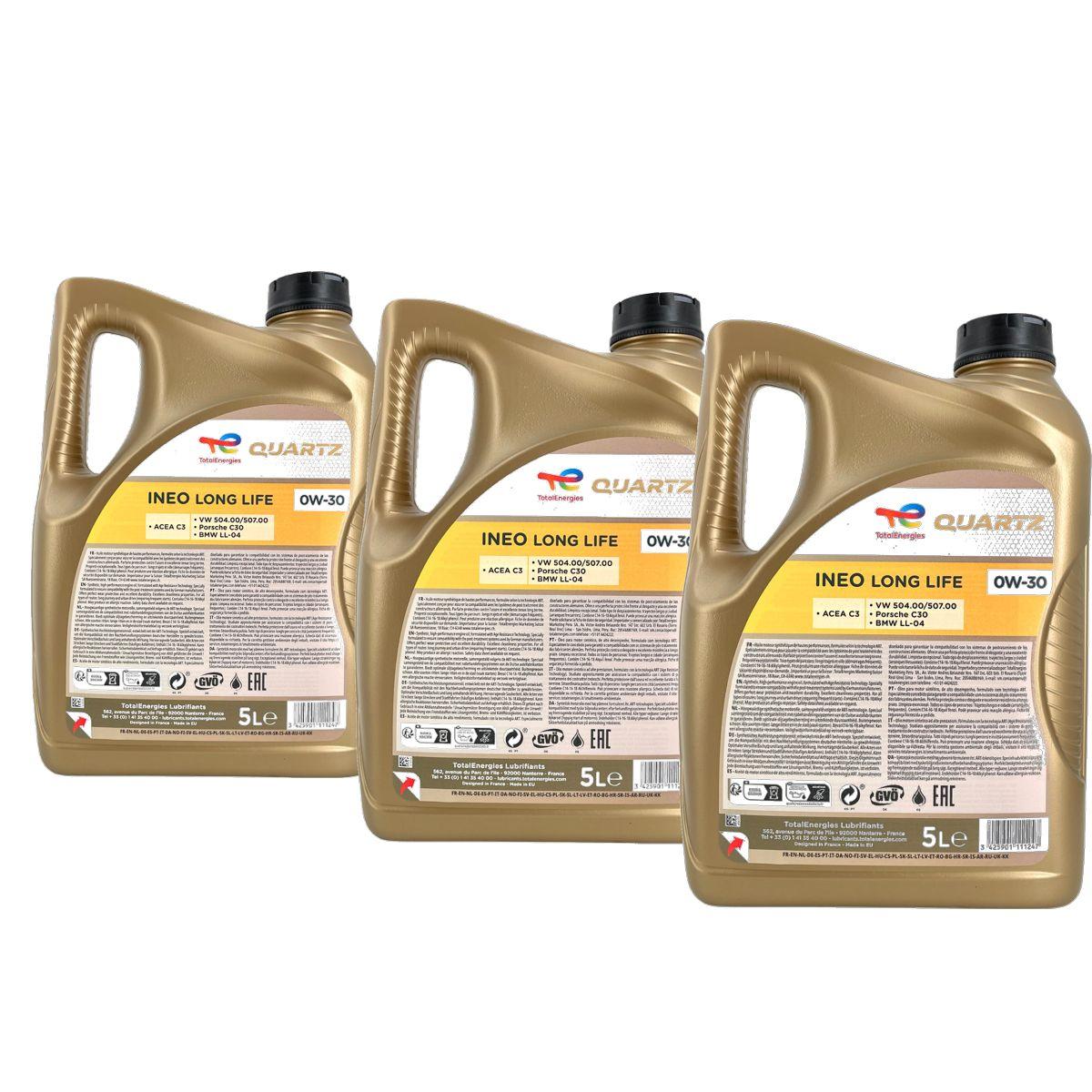 Total Quartz Ineo Long Life 0W-30 3x5 Liter