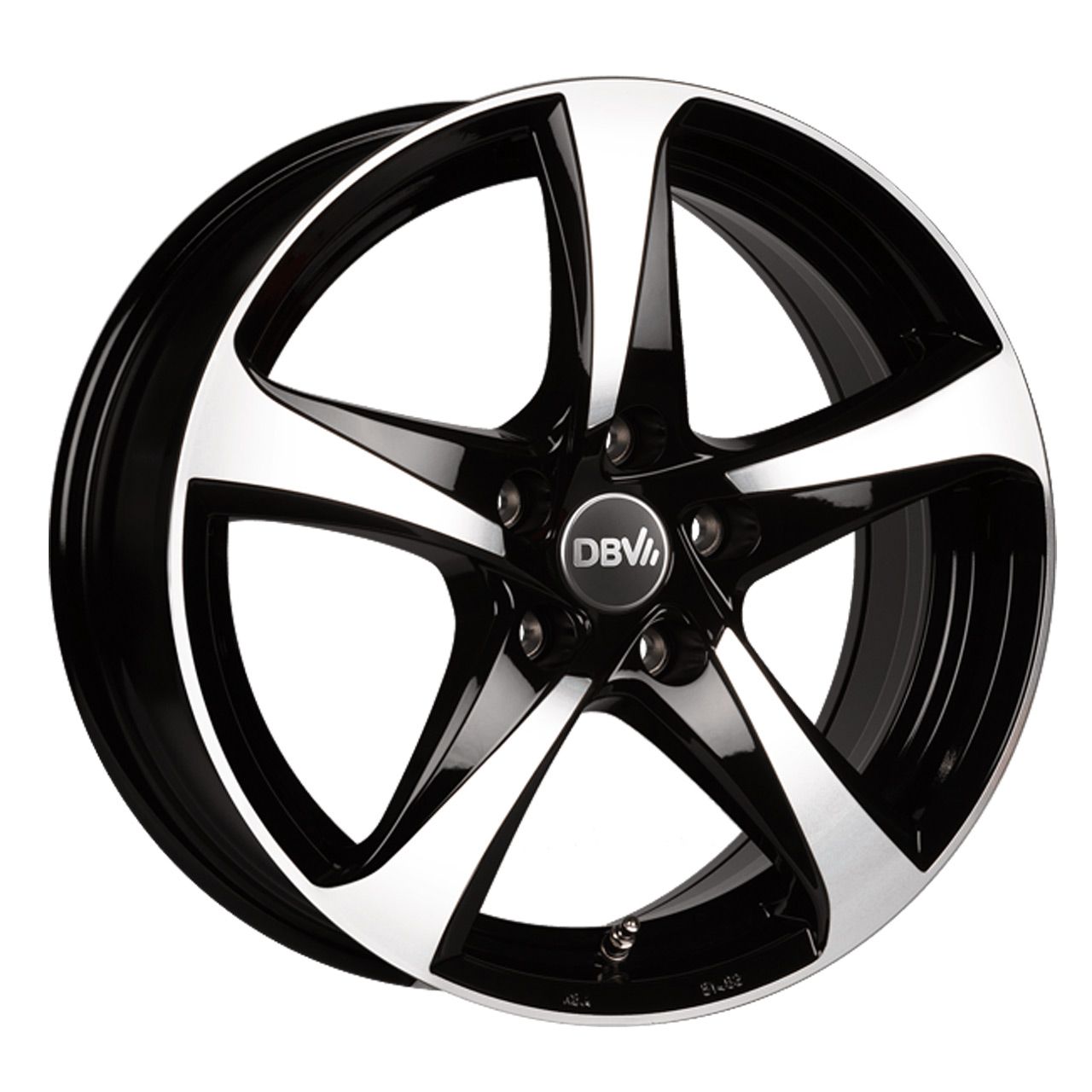 DBV 5SP 001 schwarz glänzend frontpoliert 6.5Jx16 4x100 ET40