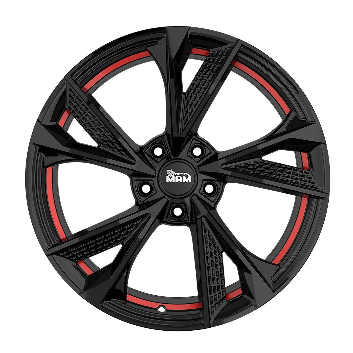 MAM WHEELS MAM RS6 black painted red inside 8.5Jx20 5x112 ET30