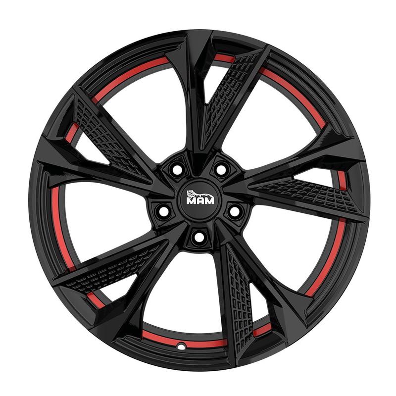 MAM WHEELS MAM RS6 black painted red inside 8.0Jx18 5x114.3 ET30