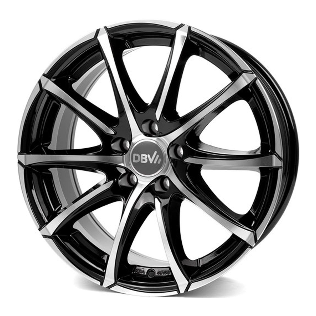 DBV TROPEZ schwarz glänzend frontpoliert 6.5Jx16 5x108 ET44