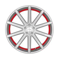 CORSPEED DEVILLE Silver-brushed-Surface/ undercut Color Trim rot 10.5Jx21 5x114.3 ET40