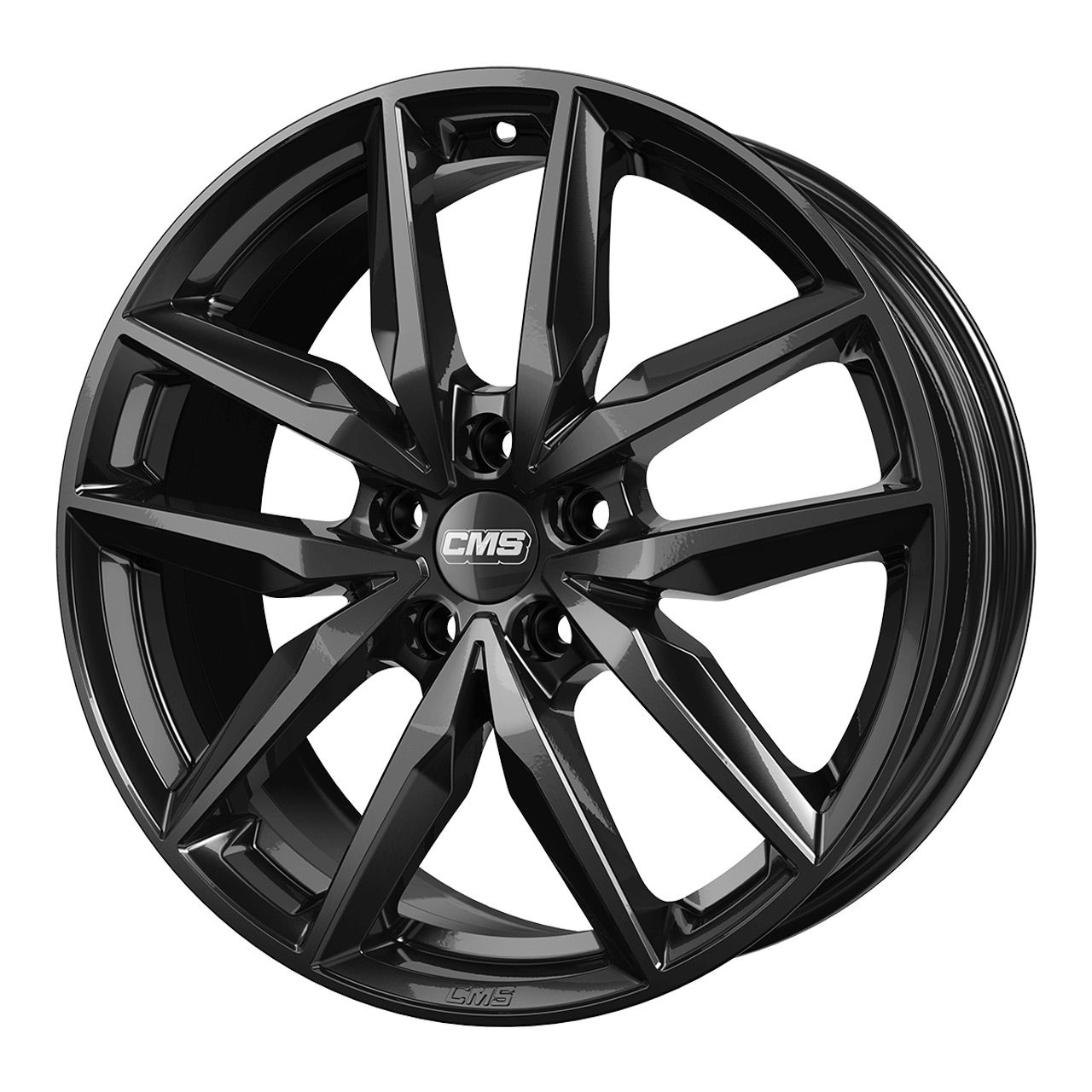 CMS C28-CBG complete black gloss 7.5Jx18 5x114.3 ET37