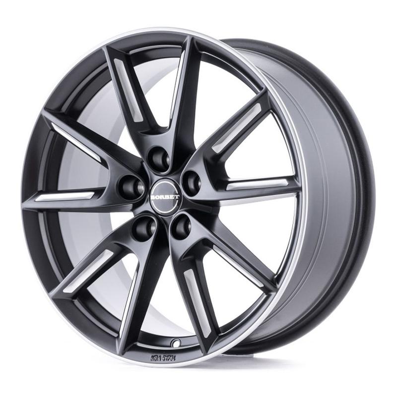 BORBET DESIGN LX19 schwarzmatt poliert mit Edelstahlring 8.0Jx19 5x114.3 ET50
