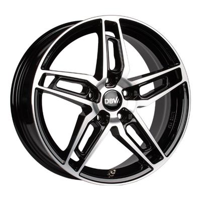 DBV 5DS 005 schwarz glänzend frontpoliert 6.5Jx16 5x112 ET41