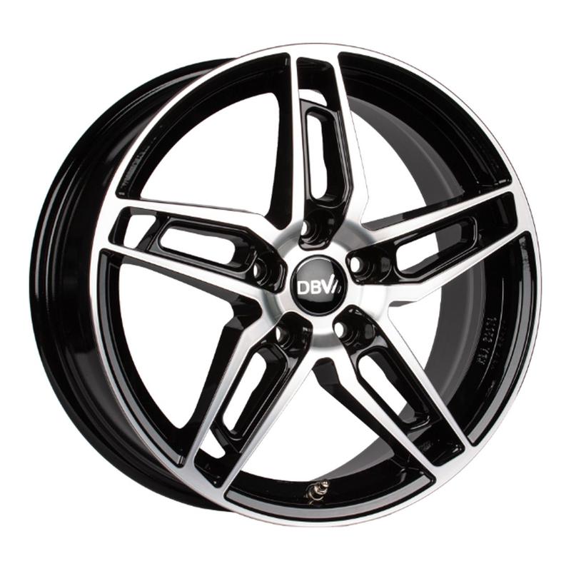 DBV 5DS 005 schwarz glänzend frontpoliert 8.0Jx19 5x120 ET30