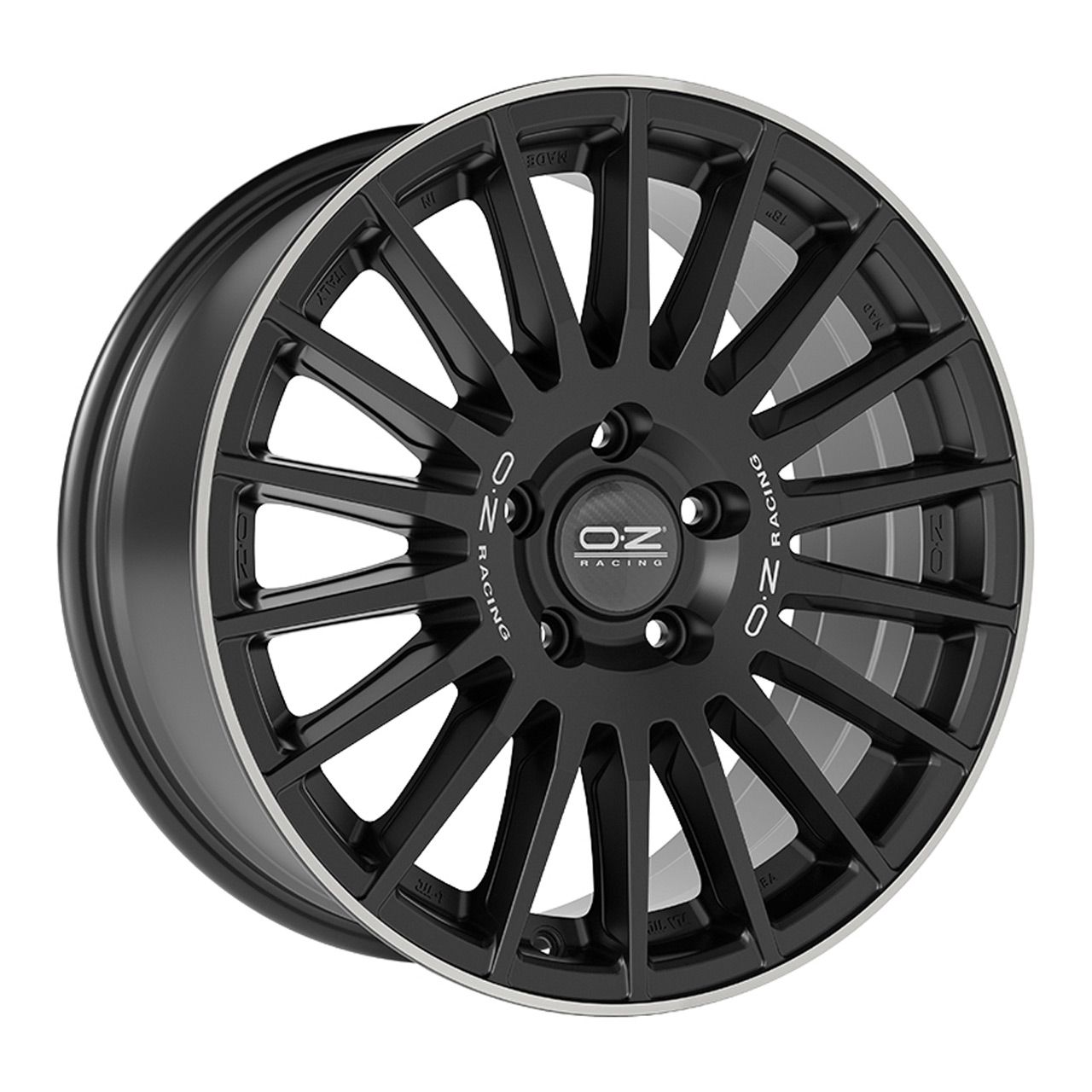 OZ RALLY DESERT matt black + diamond lip 8.0Jx18 5x120 ET45