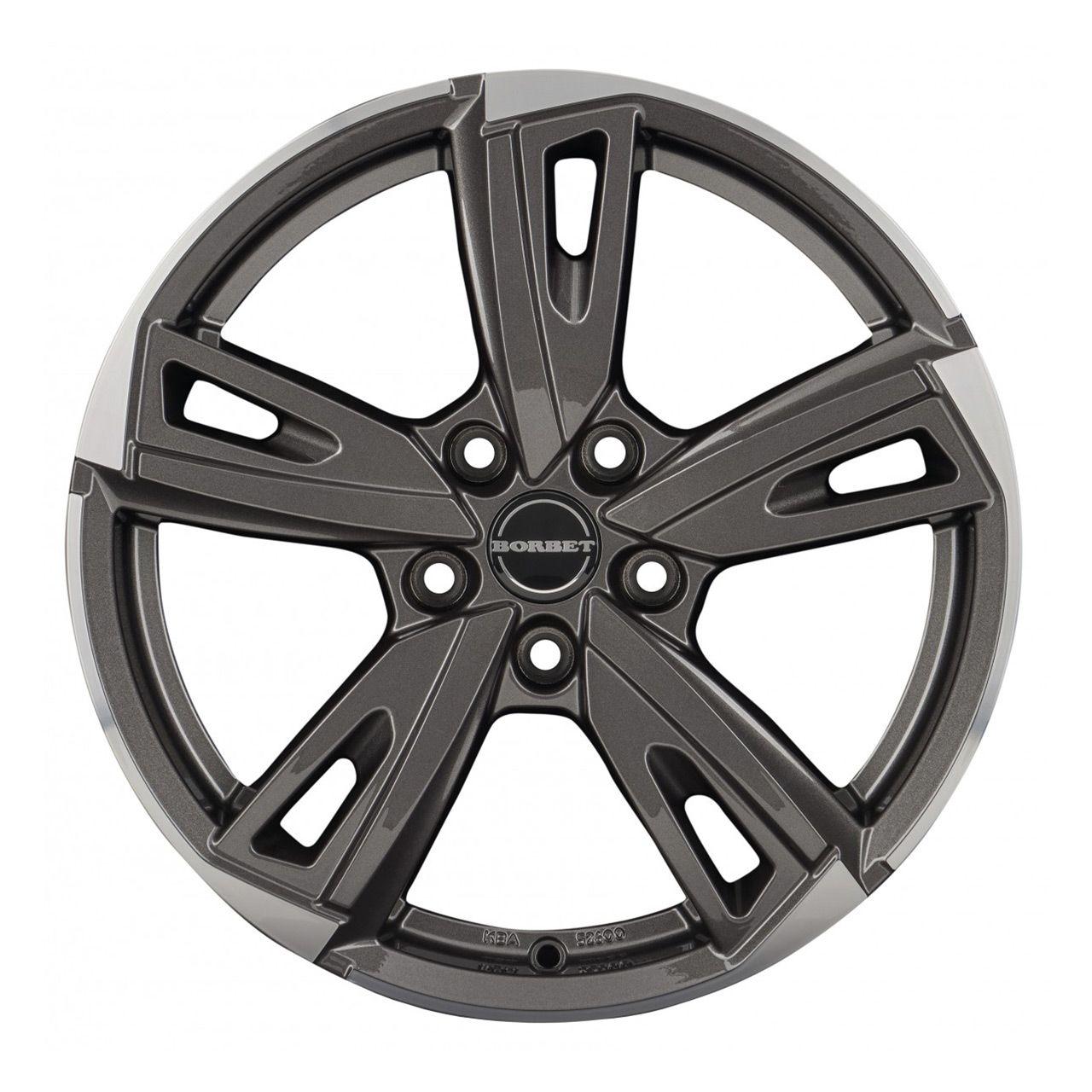 BORBET DESIGN BU1 mistral anthracite glossy polished 7.5Jx17 5x100 ET50
