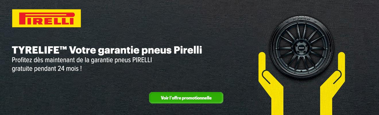 Profitez dès maintenant de la garantie pneus PIRELLI gratuite pendant 24 mois !