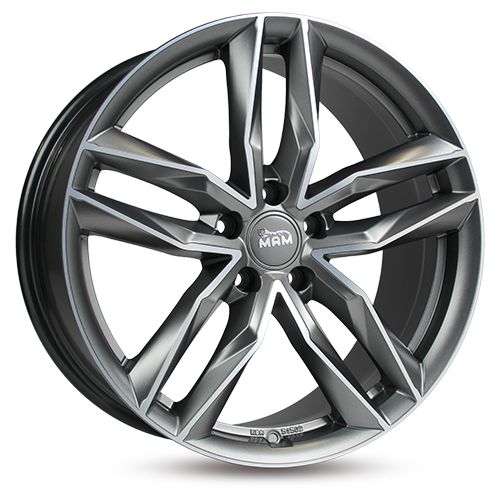 MAM WHEELS MAM RS3 matt palladium front polished 8.0Jx18 5x112 ET45