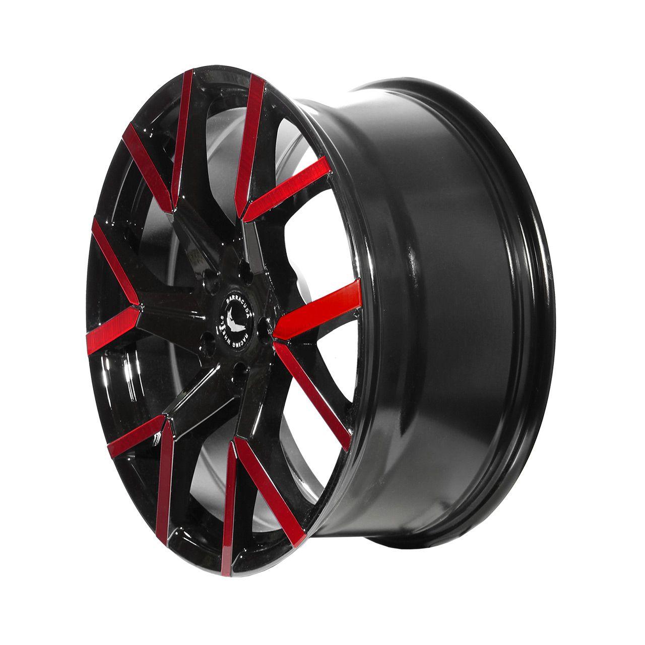 BARRACUDA TZUNAMEE EVO black gloss flashred 8.5Jx19 5x108 ET40