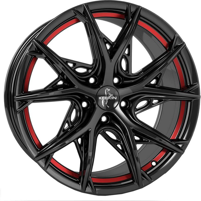 KESKIN WHEELS KT24 THUNDER black painted red inside 8.5Jx19 5x112 ET45