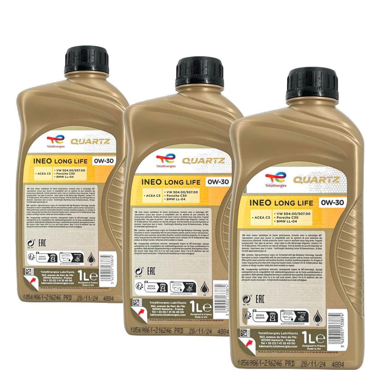 Total Quartz Ineo Long Life 0W-30 3x1 Liter