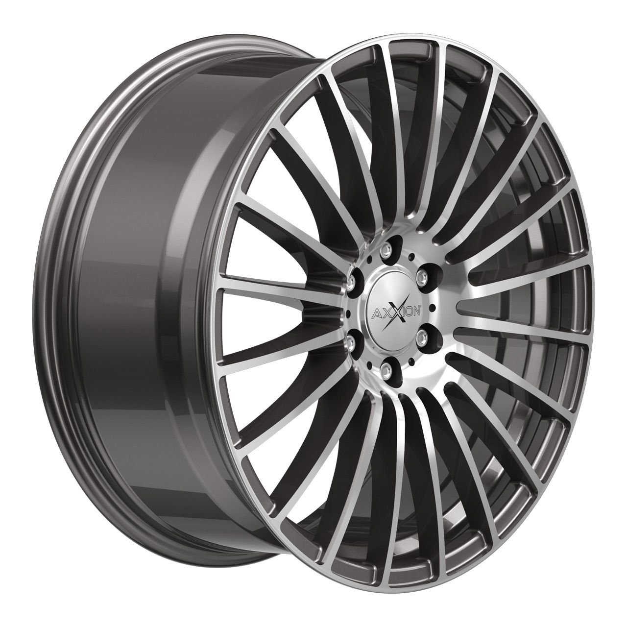 AXXION AX5 EXCESS Daytona Grau Hochglanzpoliert 8.0Jx18 5x112 ET45