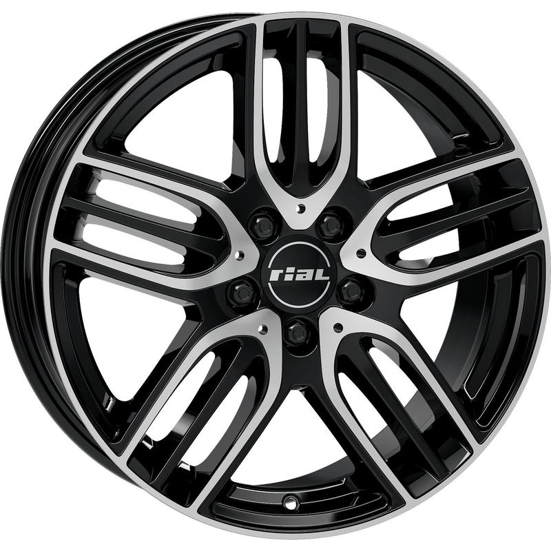 RIAL M14 diamond black front polished 9.0Jx18 5x112 ET58