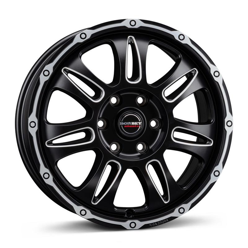 BORBET DESIGN CW8 black rim window polished matt 8.0Jx18 6x120 ET45
