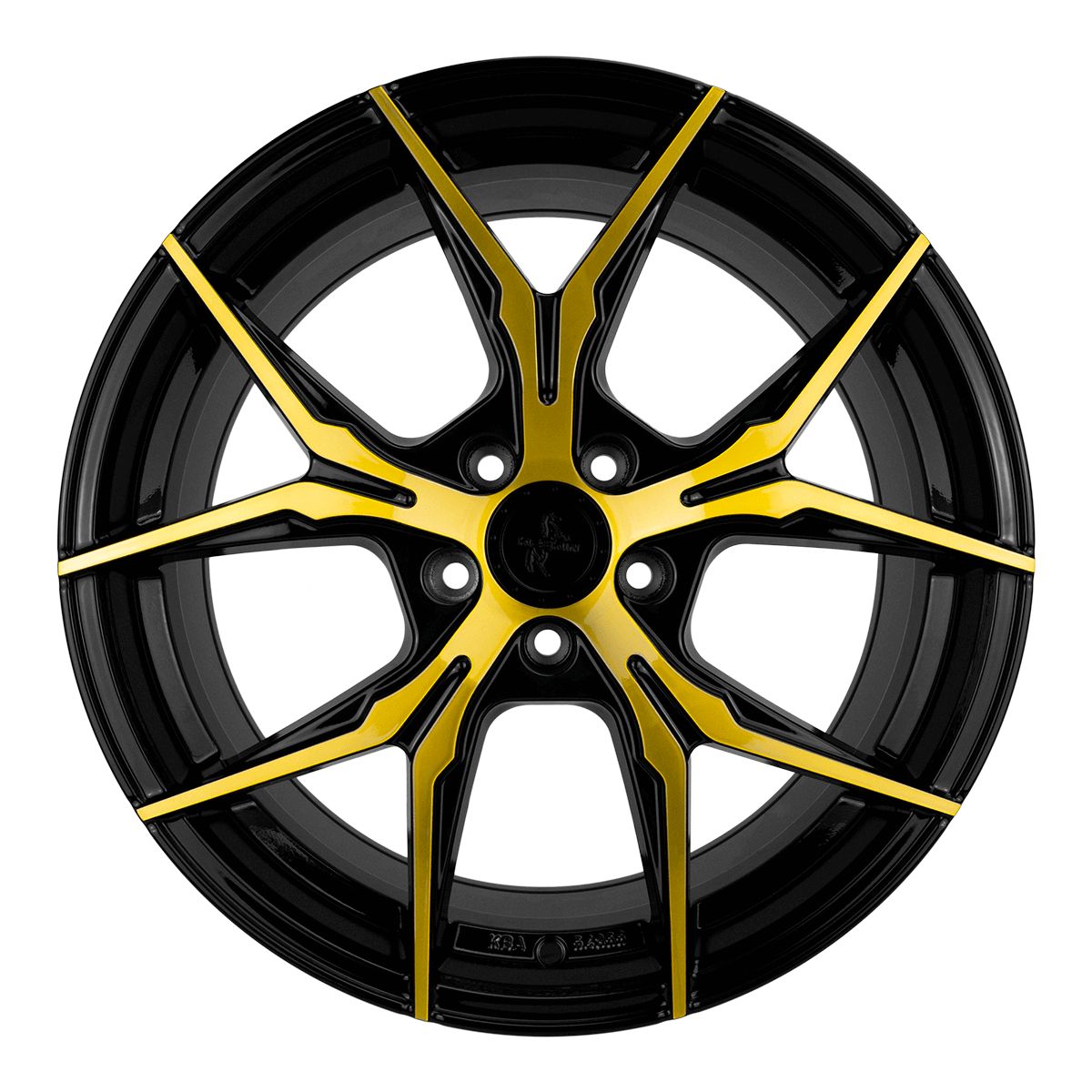 KESKIN WHEELS KT19N black front gold 8.5Jx19 5x112 ET45