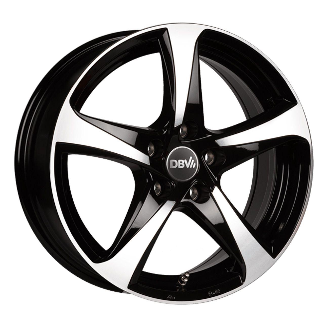 DBV 5SP 001 schwarz glänzend frontpoliert 6.0Jx15 4x100 ET44