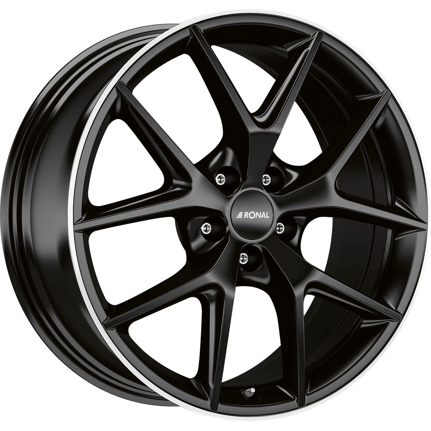 RONAL R75 jetblack-matt-hornkopiert 8.0Jx18 5x112 ET32.6