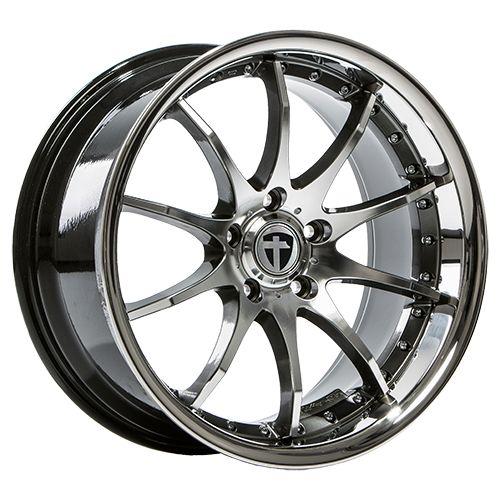 TOMASON TN8 hyperblack diamond polished with Steel lip 8.5Jx19 5x120 ET35