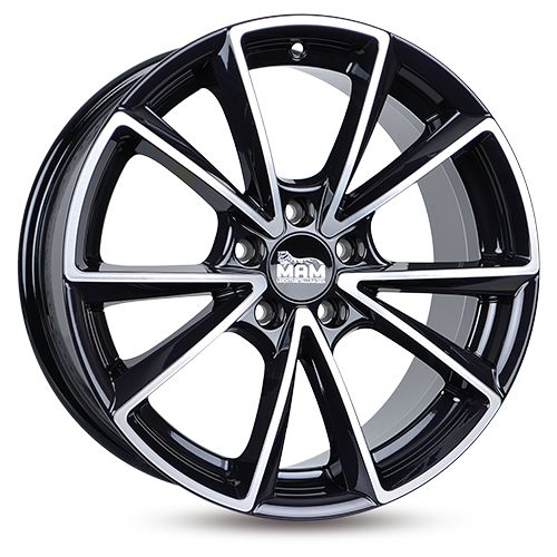 MAM WHEELS MAM A5 black front polished 8.0Jx19 5x112 ET30
